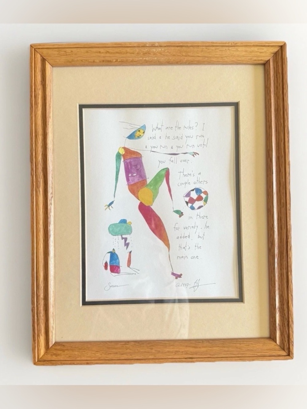 Brian Andreas Signed Framed Watercolor Prints Set of 3 Story People Abstract Art - Picture 2 of 14